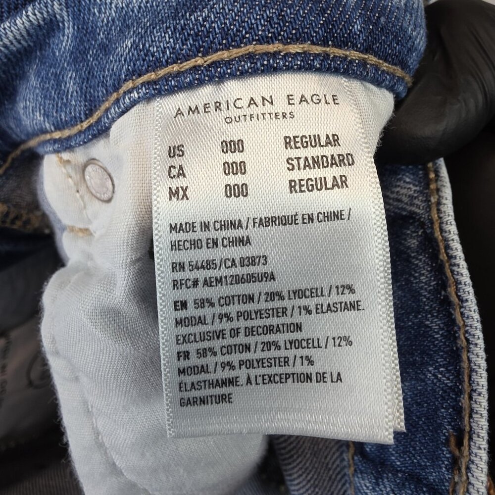 American Eagle Outfitters 90s Boyfriend Jeans Womens 000 High Rise Distressed - Picture 5 of 13